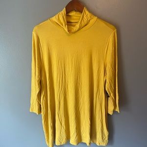 NWT Torrid Mock Neck Mustard Top Sz 2